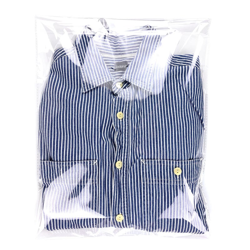 Jadairy Self Sealing Cellophane Bags, Clear Resealable Bags for Packaging Shirt, 10x14 in, 100 Pcs - Image 3